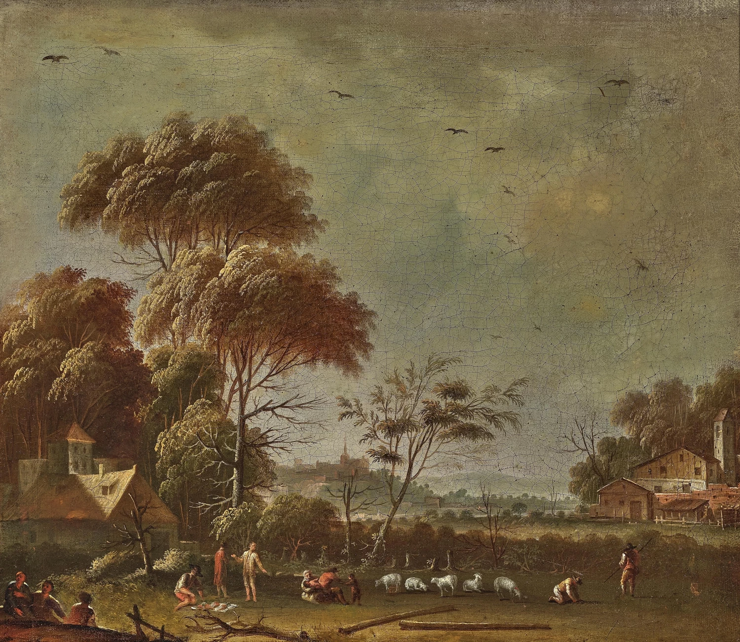 Johann Christian Vollerdt - Paesaggio con figure
